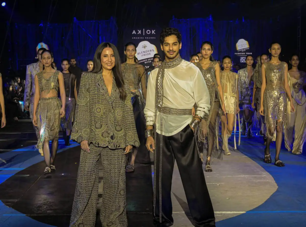 Ishan Khattar with Anamika Khanna at Blenders Pride Fashion Show Kolkata
